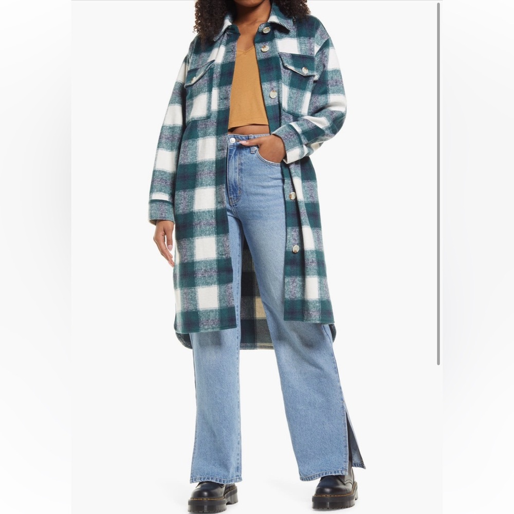 BP Checkered Long Shacket